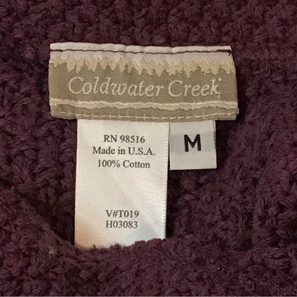 {SOLD} Gorgeous Coldwater Creek Cowl Neck Turtleneck Knit Sweater Leaves Buttons - Picture 6 of 15